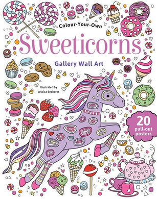 Colour Your Own Wall Art Colouring Book: Sweeticorns