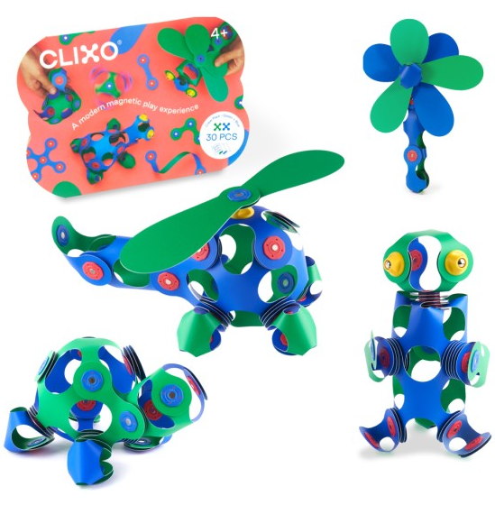 Clixo Magnetic Play: Crew Pack - Blue/Green