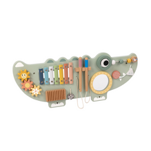 Load image into Gallery viewer, Wooden Crocodile Activity Wall Panel