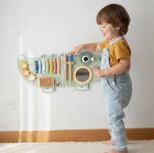 Load image into Gallery viewer, Wooden Crocodile Activity Wall Panel