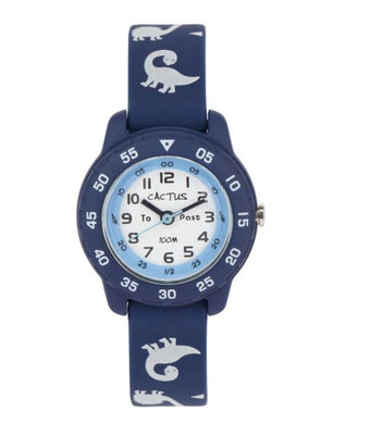Cactus Time Teacher Watch Junior - Dinosaur Blue