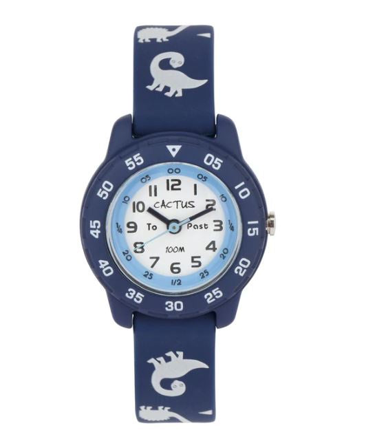 Cactus Time Teacher Watch Junior - Dinosaur Blue