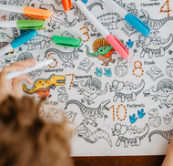 Hey Doodle 123 Silicone A3 Activity Mat: Dino Roar - The Sensory Studio