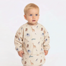 Load image into Gallery viewer, All 4 Ella Recycled Long Sleeve Bib: Wild Animals