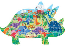 Load image into Gallery viewer, Dinosaur Friends Shaped Jigsaw Puzzle: 60 Piece