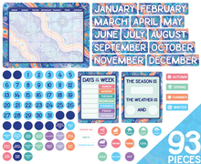 Load image into Gallery viewer, Ocean Country Calendar Bulletin Board Set