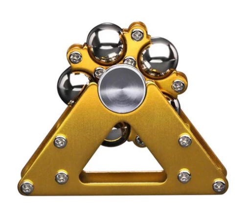 Metal Ferris Wheel Fidget Spinner & Stand - Gold