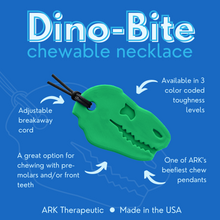 Load image into Gallery viewer, ARK Therapeutic Dino-Bite Chew Necklace: Dark Blue (Std)
