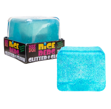 Load image into Gallery viewer, Schylling NeeDoh: Glitter &amp; Glow Niceberg Large Cube Stress Ball