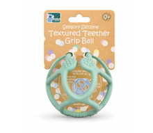 Load image into Gallery viewer, Silicone Teether Texture Grip Ball: Mint Green