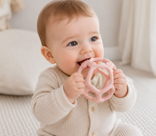 Load image into Gallery viewer, Silicone Teether Texture Grip Ball: Pastel Pink