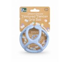 Load image into Gallery viewer, Silicone Teether Texture Grip Ball: Pastel Blue
