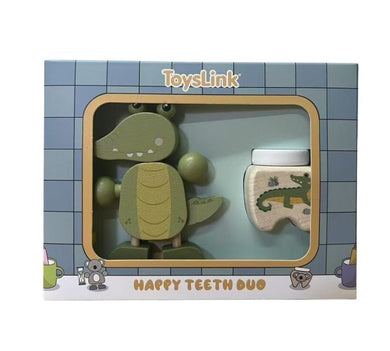 Wooden Happy Teeth Duo With Story Book - Crocodile