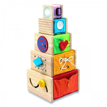 Load image into Gallery viewer, I'm Toy: Wooden 5 Activity Stackers Sensory Toy