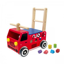 Load image into Gallery viewer, I'm Toy: Wooden Ride-On Walker - Fire Engine Sorter
