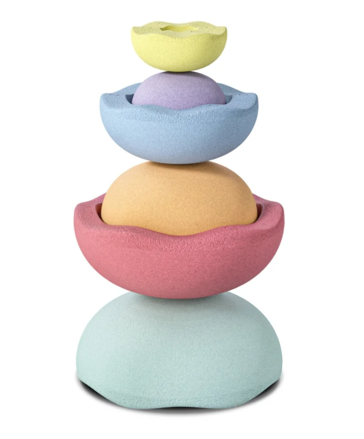 Stapelstein INSIDE Balance Stepping Stones - Rainbow Pastel (Set of 6)