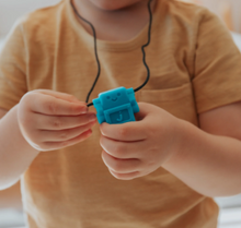 Load image into Gallery viewer, Jellystone Designs Chew Necklace: Robot - Navy Blue