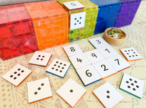 Learn & Grow Toys: Magnetic Tile Toppers: Numeracy Pack 40 Piece