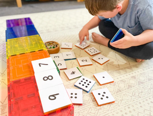 Learn & Grow Toys: Magnetic Tile Toppers: Numeracy Pack 40 Piece