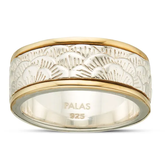 Palas Jewellery Lotus Meditation Spinning Ring: Size Large: On Sale was $215.00