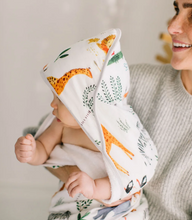 Load image into Gallery viewer, LouLou Lollipop: Hooded Towel Set - Safari Jungle