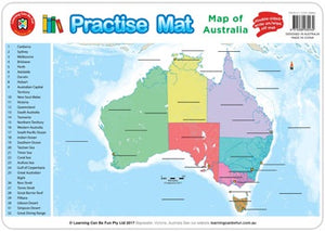 Practise Mat - Map Of Australia