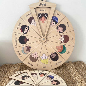 My Learning Toolbox: Wooden Wheel of Feelings (Small) - The Sensory Studio