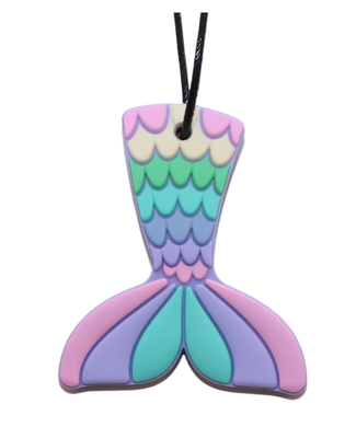 Jellystone Designs Chew Necklace: Mermaid Tail (Pastel) - The Sensory Studio