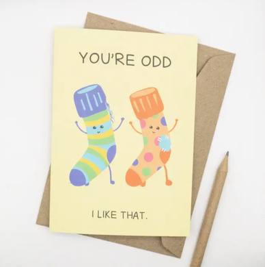 Tilly Scribbles - Odd Socks Card