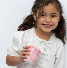 Load image into Gallery viewer, Chino Club Babychino Cup: Pink Bows 4oz