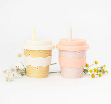 Load image into Gallery viewer, Chino Club Babychino Cup: Pink Daisy 4oz