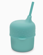 Load image into Gallery viewer, We Might be Tiny Silicone Sippie Cup Set: Pistachio