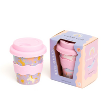 Load image into Gallery viewer, Chino Club Babychino Cup: Purple Unicorn 4oz