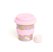 Load image into Gallery viewer, Chino Club Babychino Cup: Purple Unicorn 4oz