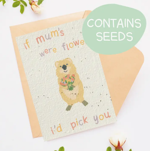 Tilly Scribbles - Quokka Mum Card (Plantable)