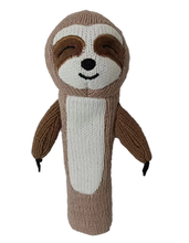Load image into Gallery viewer, Baby Knitted Hand Rattle: Sloth