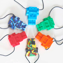 Load image into Gallery viewer, Jellystone Designs Chew Necklace: Robot - Green Camo