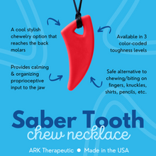 Load image into Gallery viewer, ARK Therapeutic Saber Tooth Chew Necklace: Light Grey (Standard)