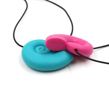Load image into Gallery viewer, Ark Therapeutic Seashell Chew Necklace: Hot Pink XT