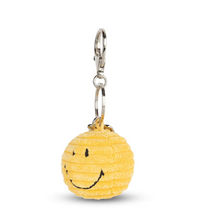 Load image into Gallery viewer, Smiley Keychain ECO Corduroy 4.5cm: Yellow - On Sale was $24.95