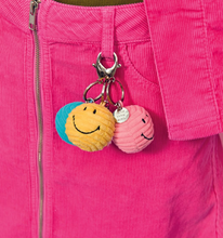 Load image into Gallery viewer, Smiley Keychain ECO Corduroy 4.5cm: Yellow - On Sale was $24.95