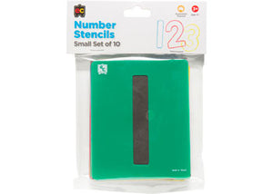 Number Stencils 0-9 Small: 10 Pack