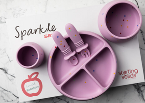 Starting Solids Sparkle Divided Set: Purple: On Sale was $99.95