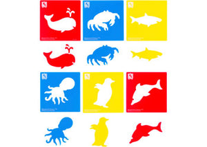 Sea Life Stencils: 6 Pack