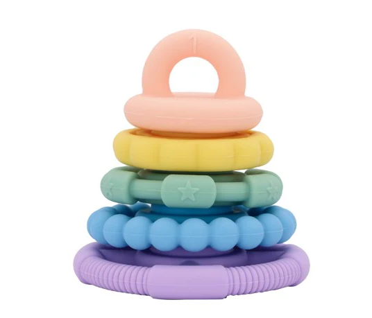 Jellystone Designs Rainbow Stacker Teether Toy - Gelato