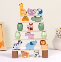 Load image into Gallery viewer, Forest Friends Wooden Stacking Animals Game
