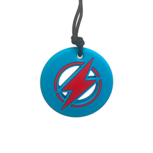 Load image into Gallery viewer, Jellystone Designs Chew Necklace: Lightening Bolt - Blue