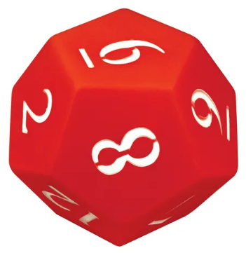 Dice: 12 Face 100mm Number PVC