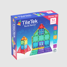 Load image into Gallery viewer, TileTek (Learn &amp; Grow Toys): Magnetic Tiles - Starter Set 32 Piece