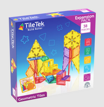 Load image into Gallery viewer, TileTek (Learn &amp; Grow Toys): Magnetic Tiles: Geometric 38 Piece Set